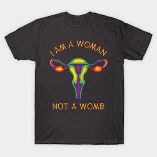 I Am A Woman Not A Womb - Rainbow Uterus T-Shirt